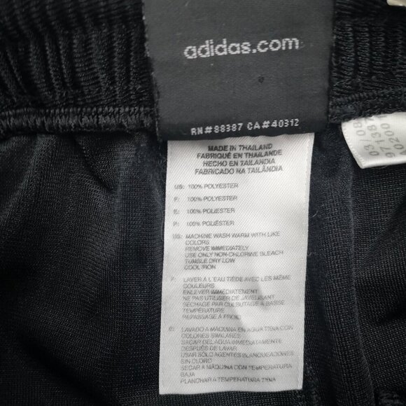 Adidas Youth's Size Small Black & White Loose Fit Elastic & Tie Waist Shorts - Picture 4 of 11